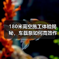 180米高空施工体验揭秘，车载泵如何高效作业？