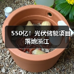 550亿!光伏储能项目落地浙江 550亿!光伏储能项目落地浙江