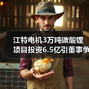 江特电机3万吨碳酸锂项目投资6.5亿引董事争议