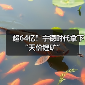 超64亿!宁德时代拿下“天价锂矿” 超64亿!宁德时代拿下“天价锂矿”
