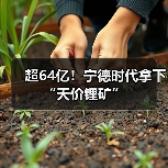 超64亿!宁德时代拿下“天价锂矿” 超64亿!宁德时代拿下“天价锂矿”