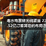 粤水电豪赌光储项目 22.52亿订单背后的布局逻辑 粤水电豪赌光储项目 22.52亿订单背后的布局逻辑