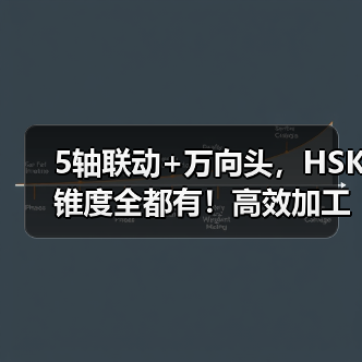 5轴联动+万向头,HSK锥度全都有!高效加工不设限 5轴联动+万向头,HSK锥度全都有!高效加工不设限