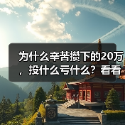为什么辛苦攒下的20万,投什么亏什么?看看老周的理财账户就知道了 为什么辛苦攒下的20万,投什么亏什么?看看老周的理财账户就知道了