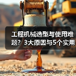 工程机械选型与使用难题?3大原因与5个实用解决方法 工程机械选型与使用难题?3大原因与5个实用解决方法