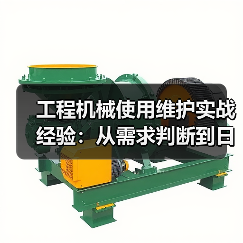 工程机械使用维护实战经验:从需求判断到日常保养 工程机械使用维护实战经验:从需求判断到日常保养