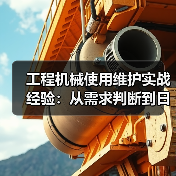 工程机械使用维护实战经验:从需求判断到日常保养 工程机械使用维护实战经验:从需求判断到日常保养