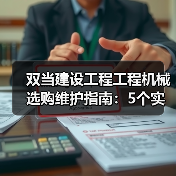 双当建设工程工程机械选购维护指南:5个实用方法解析 双当建设工程工程机械选购维护指南:5个实用方法解析