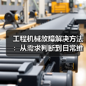 工程机械故障解决方法:从需求判断到日常维护完整指南 工程机械故障解决方法:从需求判断到日常维护完整指南