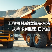 工程机械故障解决方法:从需求判断到日常维护完整指南 工程机械故障解决方法:从需求判断到日常维护完整指南